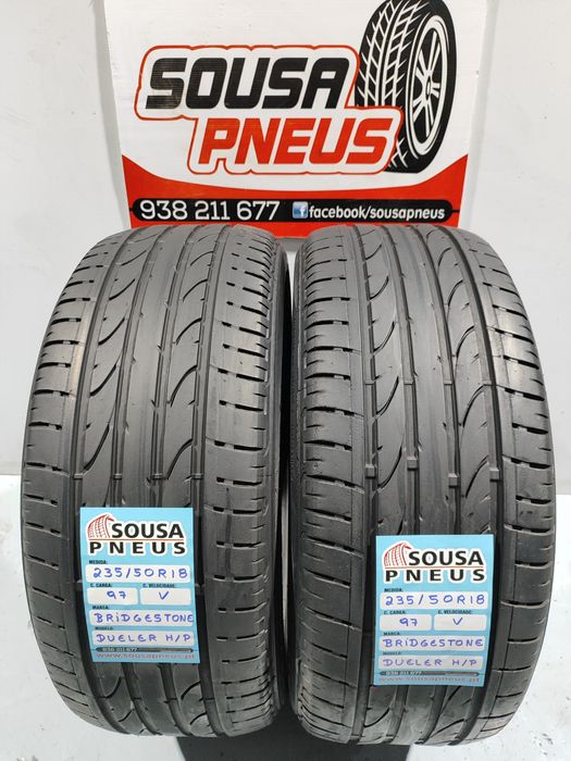 2 pneus semi novos 235-50R18 Bridgestone - Entrega grátis