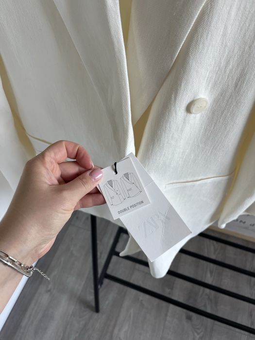 Лляний оверсайз піджак zara