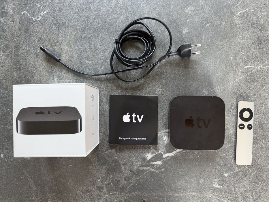Apple TV 3. Gen A1469 kompletny zestaw stan bardzo dobry