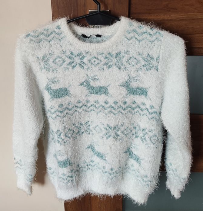 Bluza dresowa Cropp top, Miki, jednorożec, sweter h&mroz 146/152
