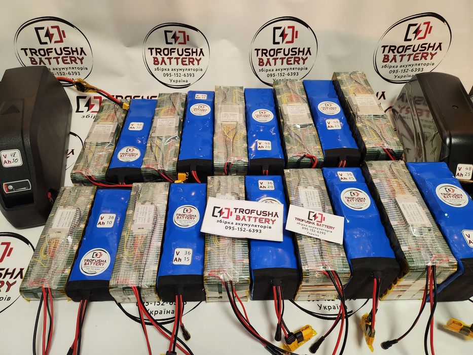 Акумулятор для електровелосипеда Trofusha 36V 25Ah Samsung 50G в термоусадке (80-90 км хода), усиленная батарея 36В 25Аг
