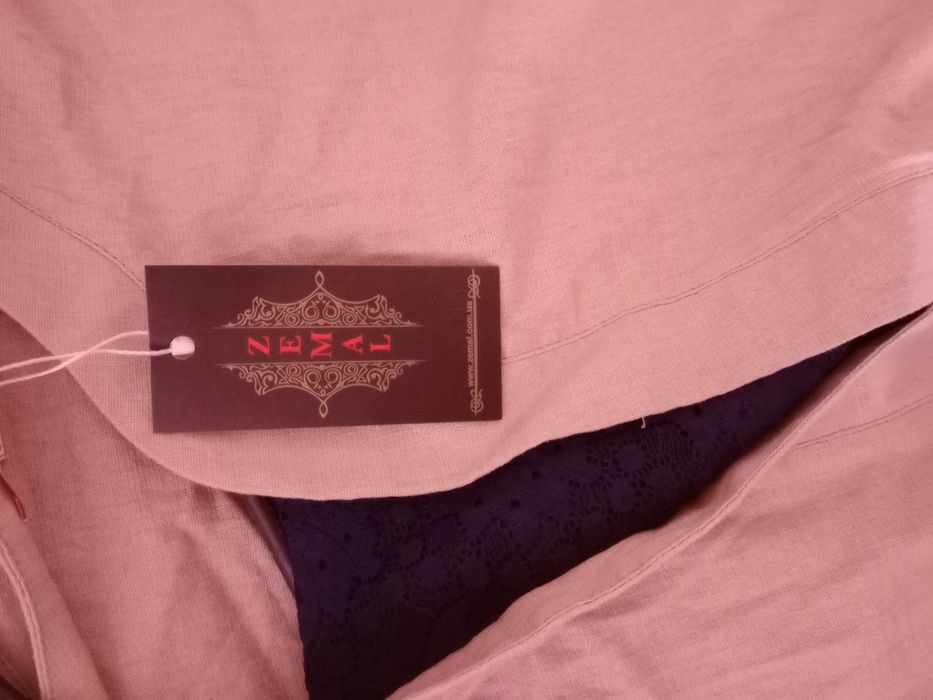 Сукня льон з гіпюровими вставками 60 розмір