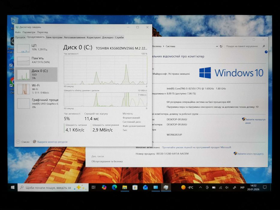 Ігровий планшет ноутбук Dell Latitude 5290 2 in 1 i5-8350u 8/256gb LTE