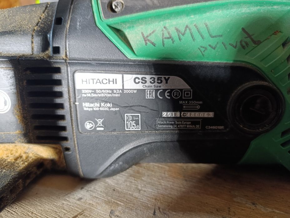 Piła łańcuchowa elektryczna hitachi cs35y
