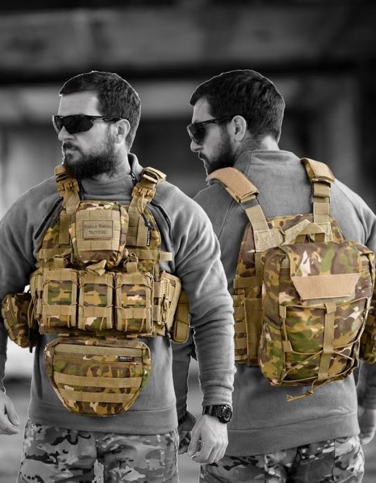 Плитоноска 4 точки скидання мультикаму Single Sword ENTARIO