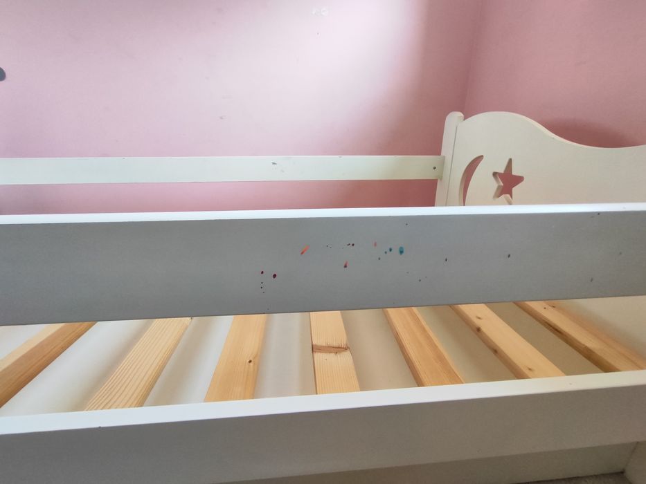 2 x Łóżko dziecięce 160x80 drewno + Materace