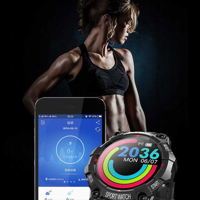 NOWY Wodoodporny wielofunkcyjny smartwatch opaska zegarek smartband