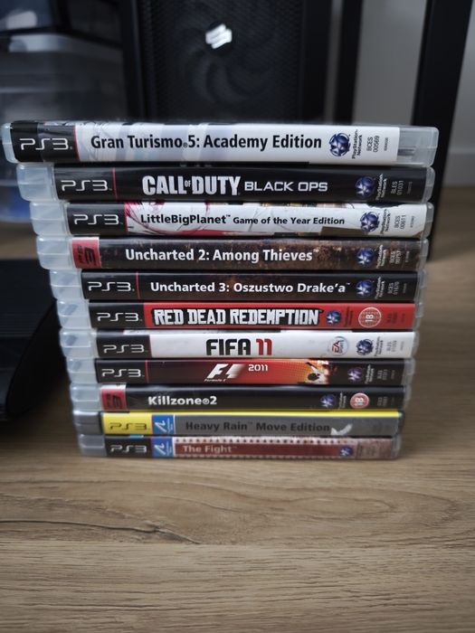 PS3 Super slim 500GB+2 Pady+PS Move+11 Gier