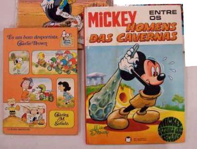 BD banda desenhada antigos (tintin+mickey+charlie+calvin