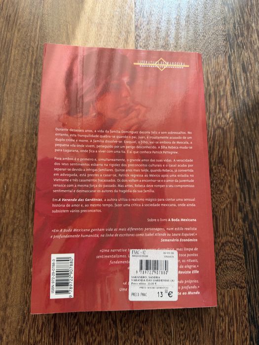 Livro “A Varanda das Gardénias” de Sandra Sabanero