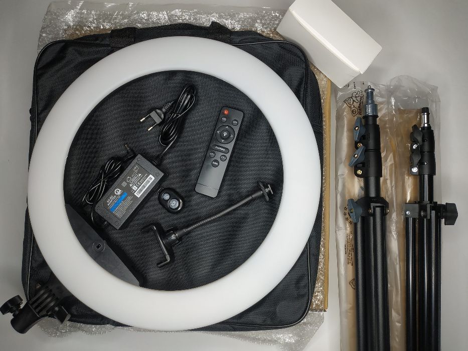 Максимальная комплектация - Большая кольцевая лампа 45cm/65W LED