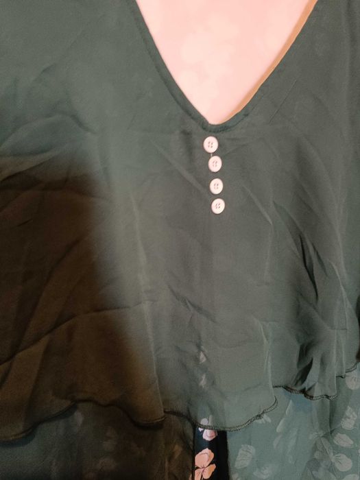 Vestido de verão xl verde seco