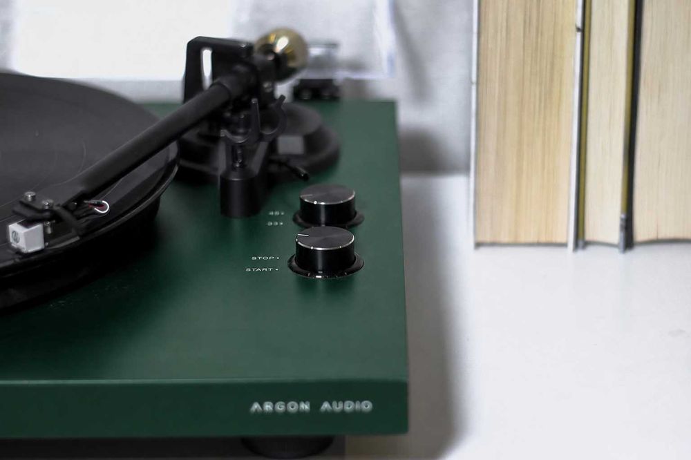 Вініловий програвач Argon Audio TT MK2 Black Hi-Fi, картридж Audio-Technica, важкий диск, противага тонарма, ремінний привід, проигрыватель винила