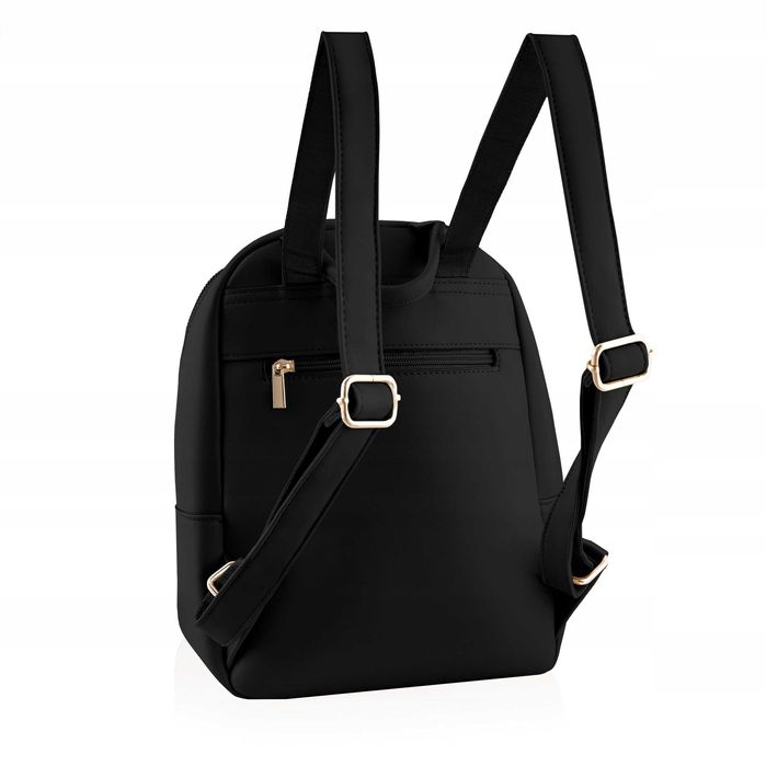 Plecak damski MILEY BETLEWSKI Czarny Elegancki Stylowy Skóra Eko