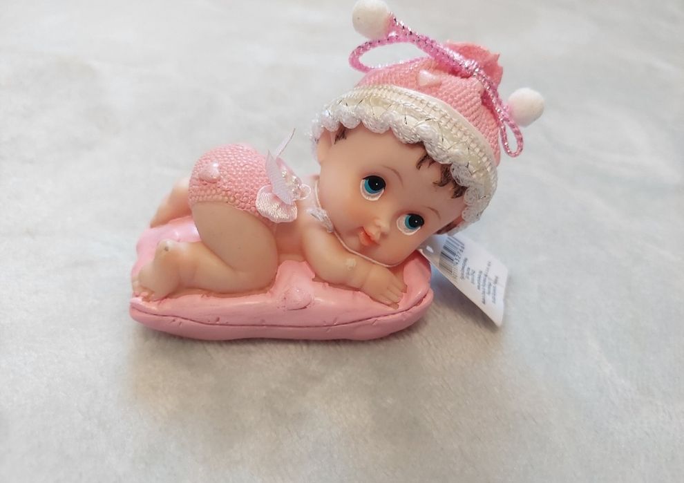 Śliczna duża figurka dziewczynki na tort chrzest roczek nowa