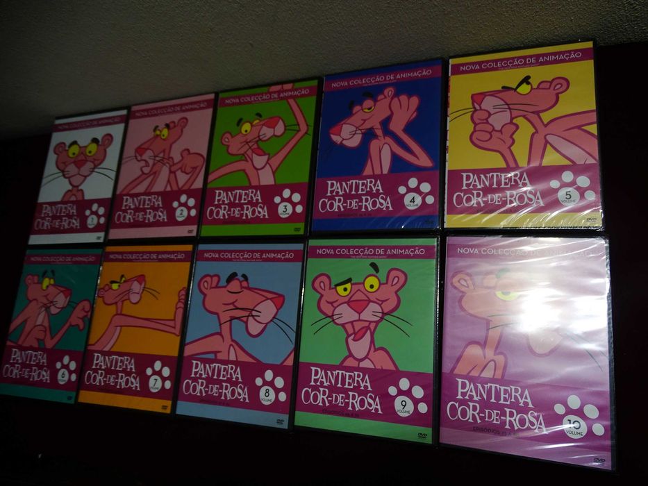 DVD Pack-Pantera cor de rosa-Nova colecção de animação 10 DVDs selados