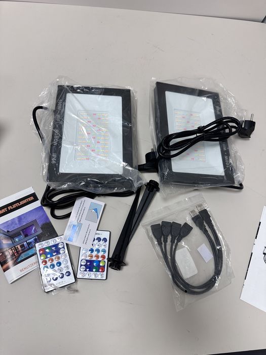 2 Reflektory LED RGBCW 100W  smart WIFI ZEWNĘTRZNE + PILOT nowe