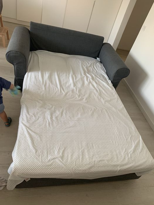 Sofa cama Ikea de dois lugares cinzento