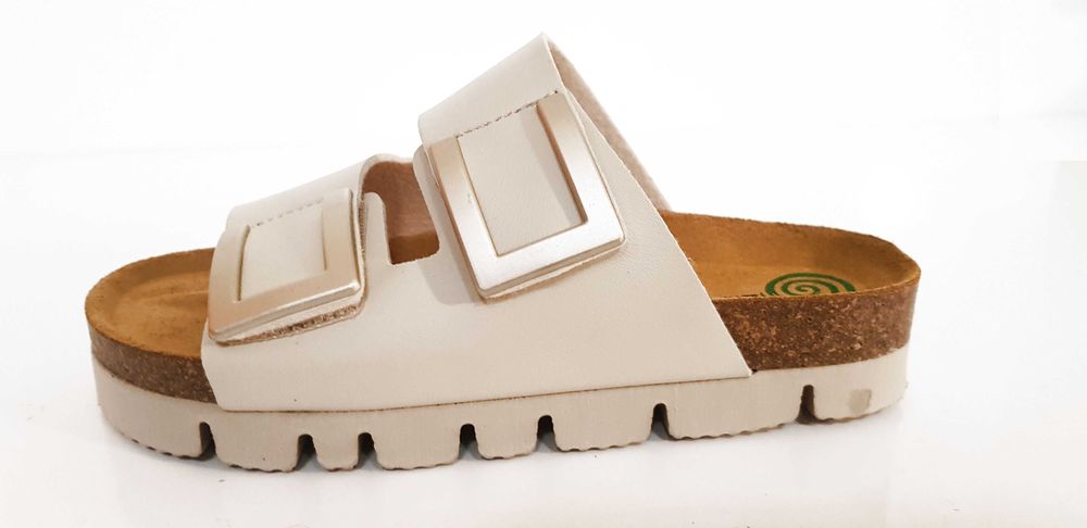 Klapki damskie Dr Brinkmann offwhite komfort rozmiary 36,37,38,39,40