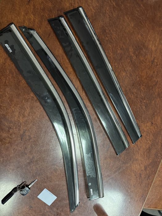Продам вітровики дефлектори на Джип Компас з хромом