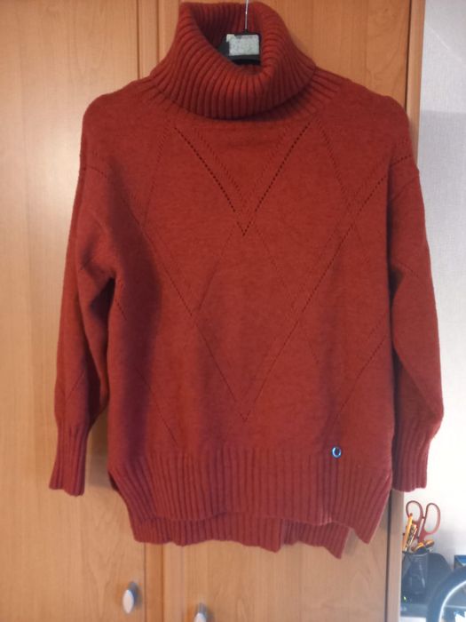 Czerwony golf damski S/M