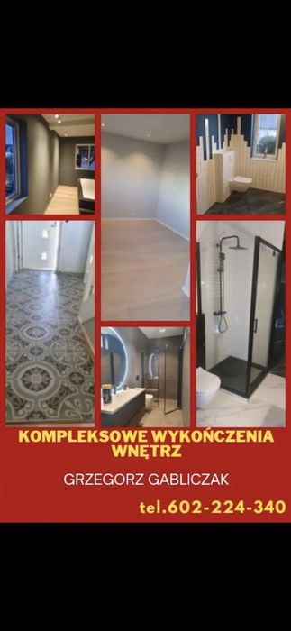 Glazurnik remonty wykończenia wnętrz.