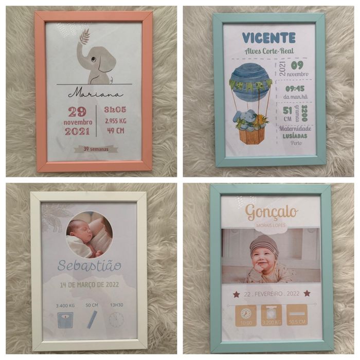 Molduras/quadros personalizadas A4 | Bebé64750561191298122