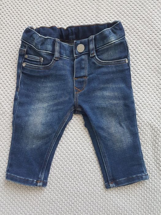 Jeansy dżinsy spodnie HM H&M joggery legginsy legi 68