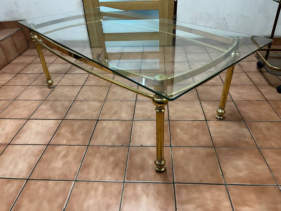 Ława +wózek/barek mosieżny