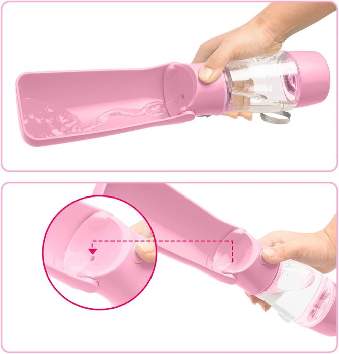 Butelka Miska Turystyczna Bidon Na Wodę Przenośna Poidło Dla Psa Kota