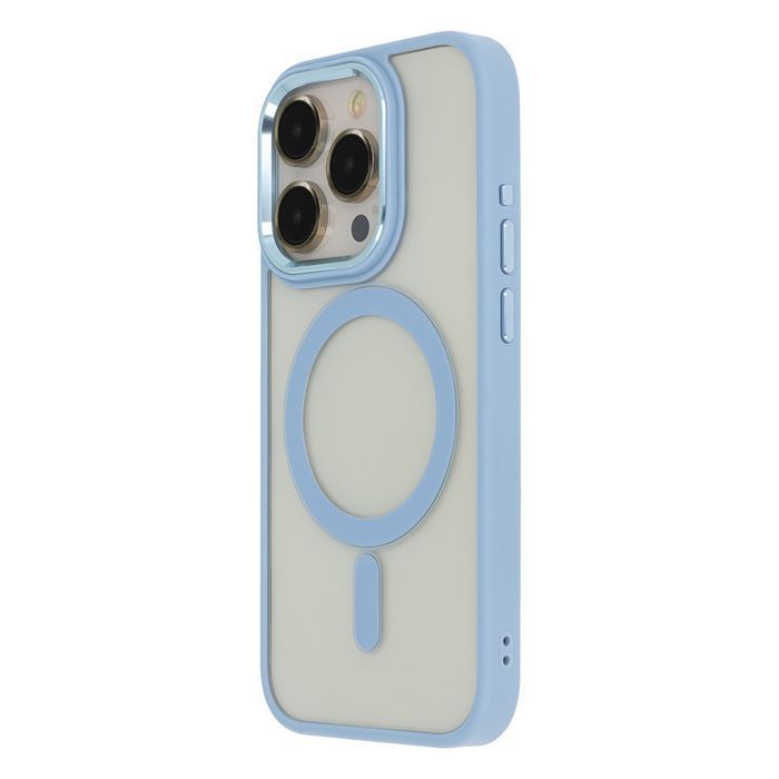 Nakładka Satin Elegant Mag do iPhone 15 Plus 6,7" niebieska