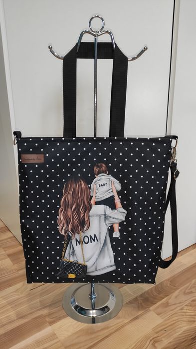 Torebka dla mamy mama i syn shopper bag mama z synem