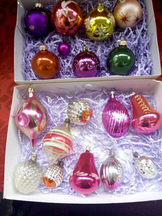 Ялинкові іграшки колекція \фігурки кульки шари шишки\ ретро 60- 80 р.