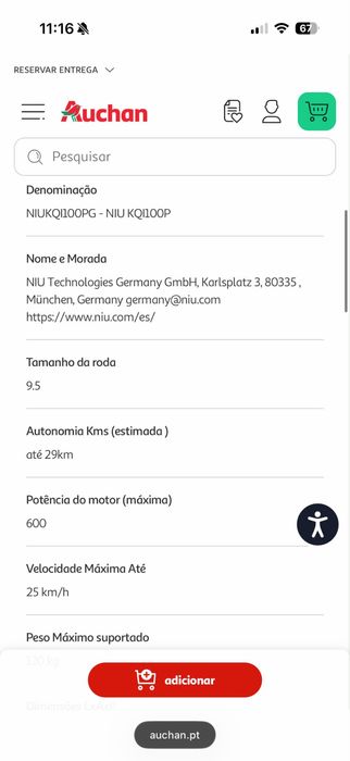 Trotinete Niu Kqi 100p Preta