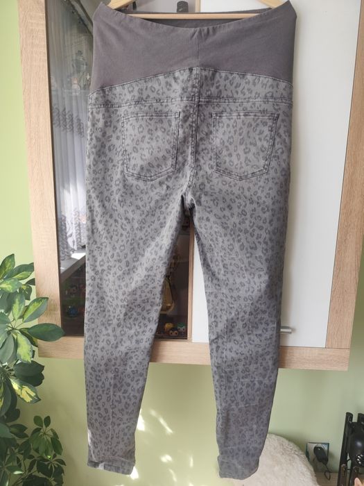 Jeansy ciążowe w panterkę H&M Mama r. XXL/44