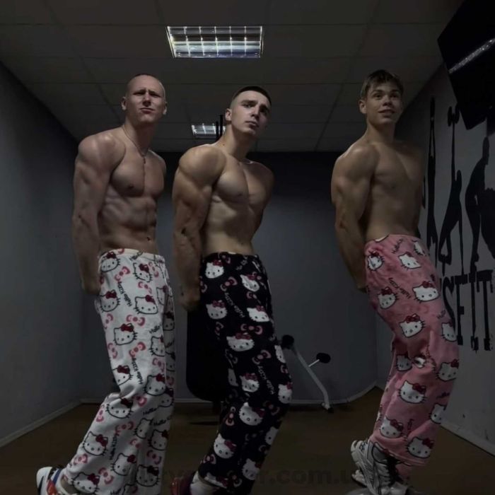 Чоловічі плюшеві штани/штани Hello Kitty/хелоу кітті штани в зал