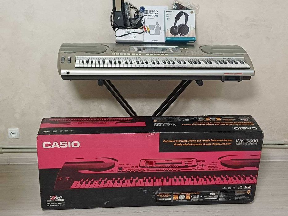 Синтезатор CASIO WK-3800, 76 клавіш, цифрове піаніно !!!