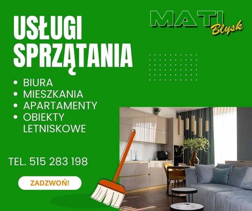 Sprzątanie Mieszkań Domów Biur Hoteli Pranie Tapicerki!!Zapraszam