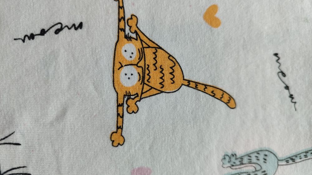 Biała koszulka koty 134 Szachownica, t-shirt, bluzka z kotami