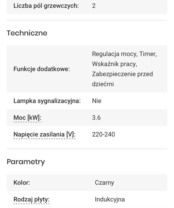 Płyta indukcyjna mobilna/wolno stojąca