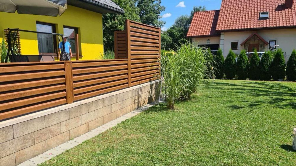 Nowoczesny panel ogrodzeniowe typ żaluzja z blachy powlekanej 2,5x1,25