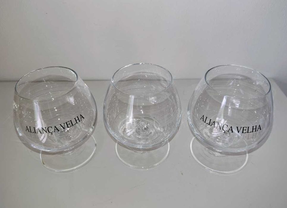 Copos vidro cálice Aliança Velha colecionador