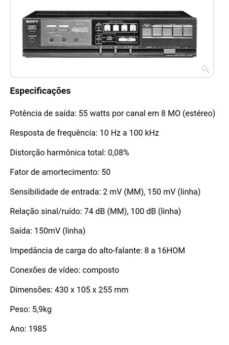 Sony amplificador + Deck + sintonizador