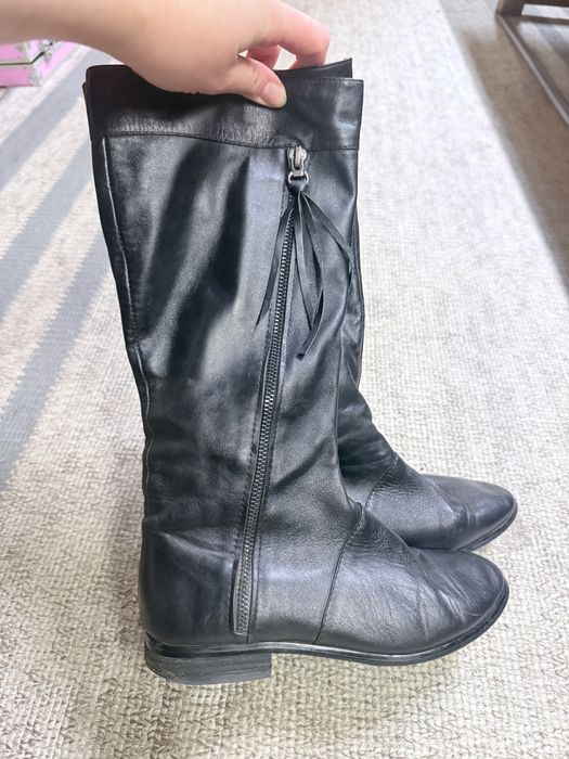 Сапоги натуральная кожа и замша осенние 36 размер даром