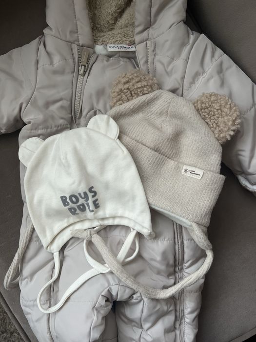 Комбінезон + теплий конверт, шапочки в подарунок