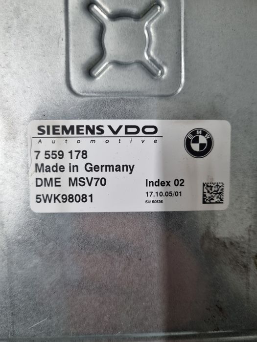 Zestaw do odpalenia n52 2.5 177km  kluczyk stacyjka sterownik  bmw e60