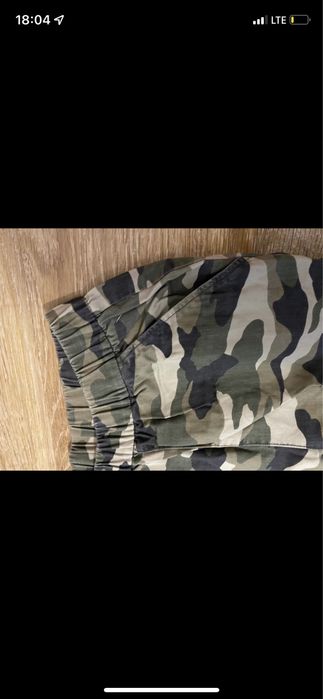 Spodnie jogger cargo zielone moro