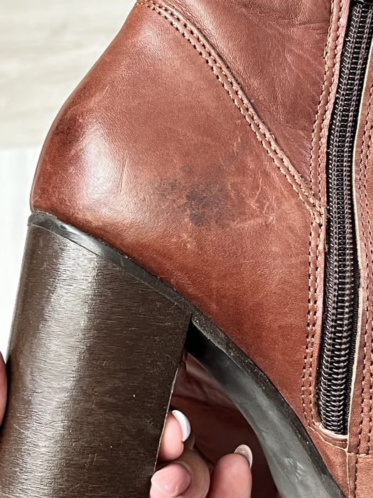 Brązowe skórzane ocieplane botki Acord Lavorazione Artigiana 39