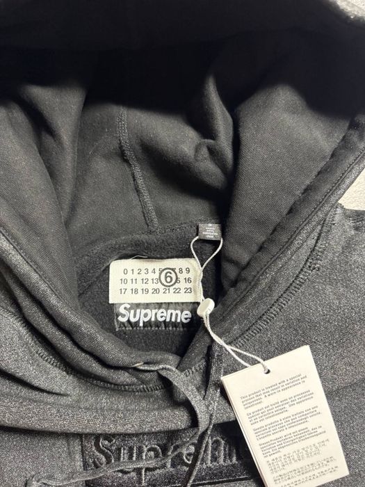 Худі Supreme x MM6 Maison Margiela foil box logo