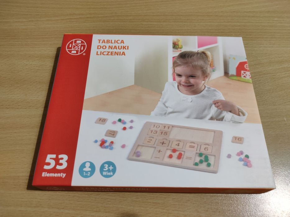Tablica do nauki liczenia montessori drewno